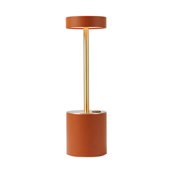 TakeMe I - Terracotta/Messing ledningsfri bordlampe